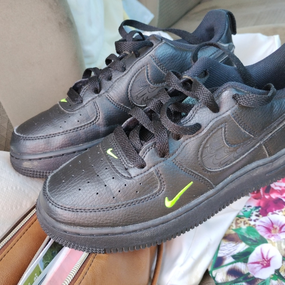 Black and Green Kids Shoes